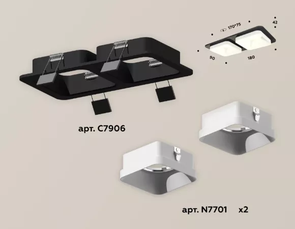 Встраиваемый светильник Ambrella Light Techno XC7906001 (C7906, N7701) Встраиваемый светильник Ambrella Light Techno XC7906001 (C7906, N7701)