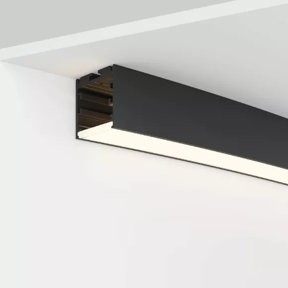 Радиусный профиль Maytoni Led strip ALM-3535R-B-D-45°-3M, вид снизу Радиусный профиль Maytoni Led strip ALM-3535R-B-D-45°-3M, вид снизу