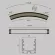 Схема размеров радиусный профиль Maytoni Led strip ALM-3535R-B-D-45°-3M