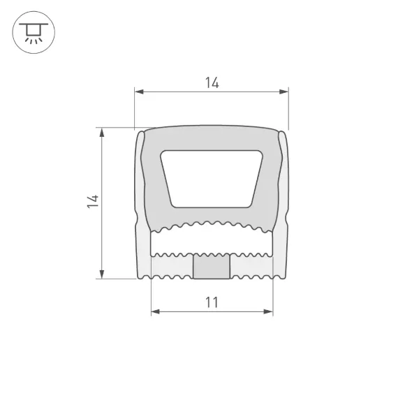 Силиконовый профиль Arlight WPH-FLEX-1414-TOP-S11-5m WHITE 040286 Силиконовый профиль Arlight WPH-FLEX-1414-TOP-S11-5m WHITE 040286