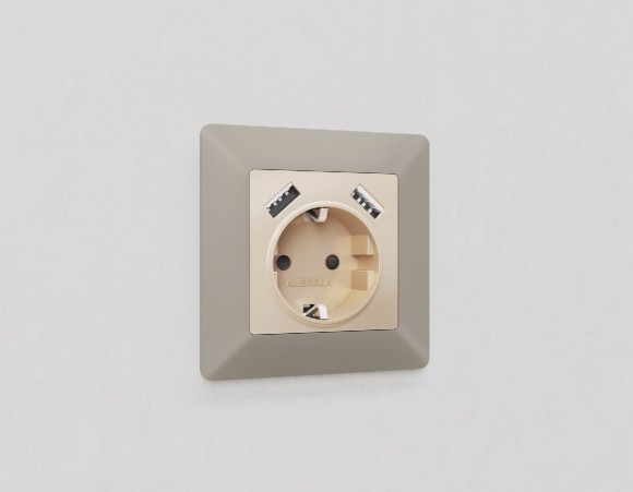 Рамка одноместная Ambrella Volt Line AF110361