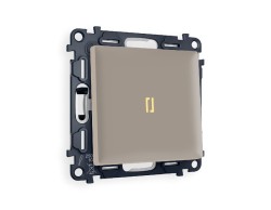 Комплект механизма 1-кл проходного выключателя с подсветкой Ambrella Volt Alfa MA362030