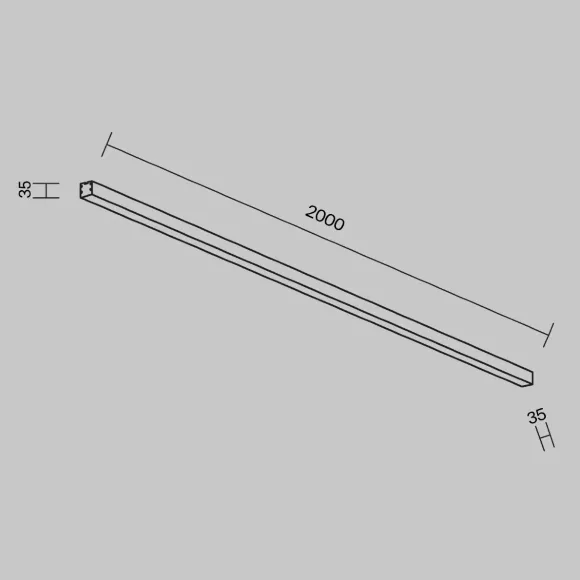 Линейный накладной светильник Maytoni Technical 3000K 35x35 (Черный, 2 м) LL311015 Линейный накладной светильник Maytoni Technical 3000K 35x35 (Черный, 2 м) LL311015