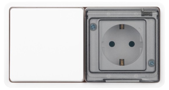 Блок розетка с выключателем Эра 11-7521-01 Б0063261