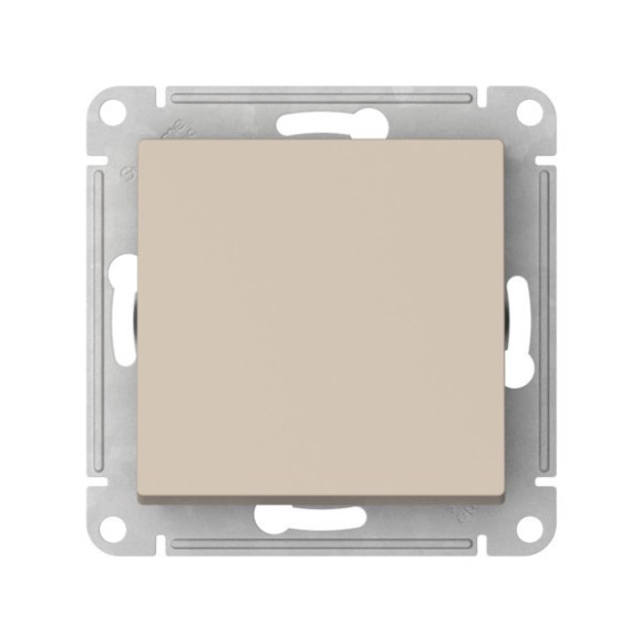 Выключатель с самовозвратом, сх.1, 10АХ, мех., быстрозажим. клем. Systeme Electric AtlasDesign Песочный ATN001215S