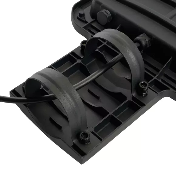 Уличный консольный светильник Saffit SSL10-150 55235, Черный, Прозрачный, Холодный белый, вид снизу