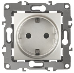 Розетка 2P+E Schuko со шторками Эра 12-2102-15 Б0019326