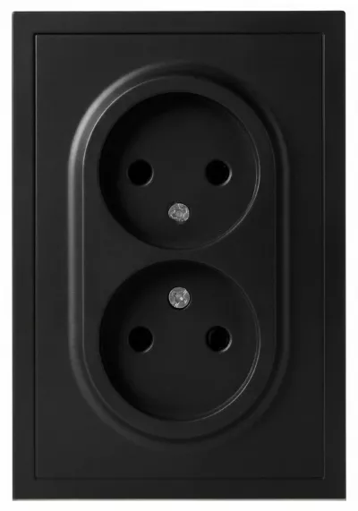Розетка Эра Galaxy 15-2107-05 без заземления двойная 2X2P 16А-250В IP20 антрацит Б0071701