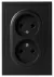 Розетка Эра Galaxy 15-2107-05 без заземления двойная 2X2P 16А-250В IP20 антрацит Б0071701