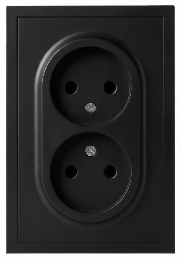 Розетка Эра Galaxy 15-2107-05 без заземления двойная 2X2P 16А-250В IP20 антрацит Б0071701 Розетка Эра Galaxy 15-2107-05 без заземления двойная 2X2P 16А-250В IP20 антрацит Б0071701