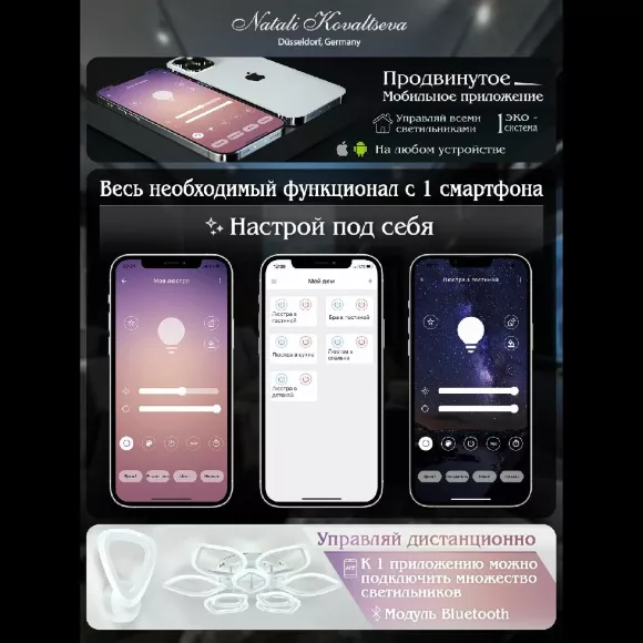 Подвесная люстра Natali Kovaltseva Sad Queen INNOVATION STYLE 83126, пульт управления Подвесная люстра Natali Kovaltseva Sad Queen INNOVATION STYLE 83126, пульт управления