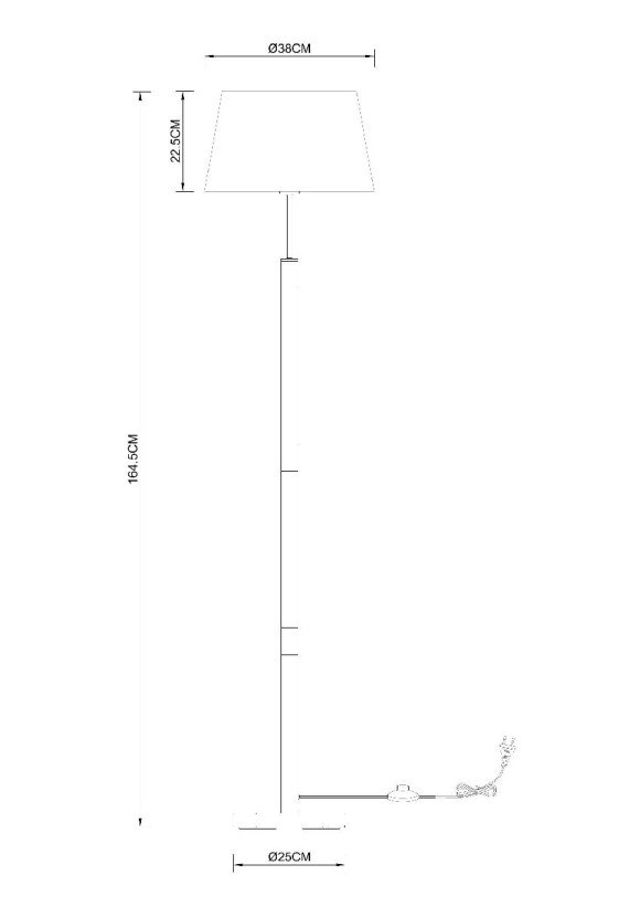 Торшер Arte Lamp Robert A5066PN-1BK