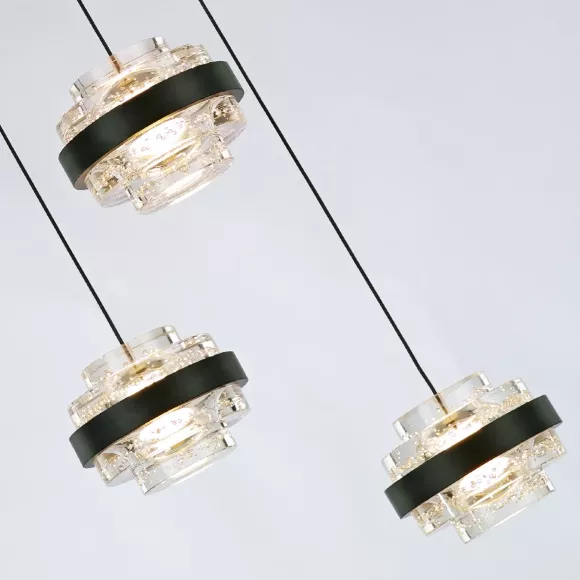 Подвесной светильник Delight Collection MD22030002 MD22030002-3A black/clear, Черный, Прозрачный, Теплый белый, крупный план