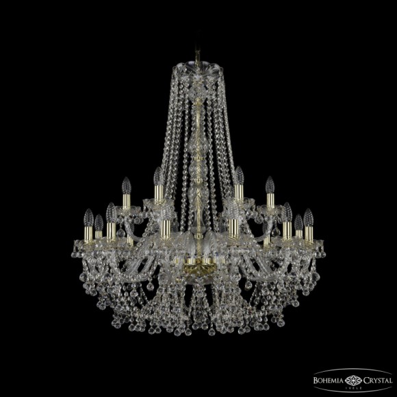 Подвесная люстра Bohemia Ivele Crystal 1409/12+6/300/h-95 G