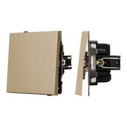 Механизм выключателя одноклавишный непроходной Arlight SWT-TENDO-MK01-SFPL-GD (230V, 10A) 054567