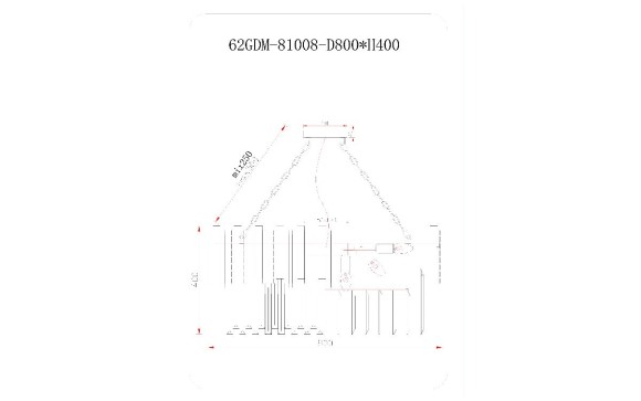 Подвесная люстра Garda Decor 62GDM-81008-800