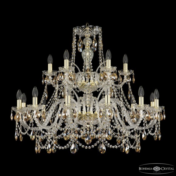 Подвесная люстра Bohemia Ivele Crystal 1411/12+6/360/2d G K721
