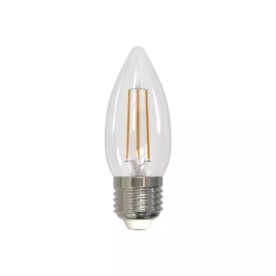 Лампа светодиодная филаментная (UL-00005162) Uniel E27 9W 3000K прозрачная LED-C35-9W/3000K/E27/CL PLS02WH