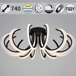 Потолочная светодиодная люстра Reluce 74390-0.3-12L black