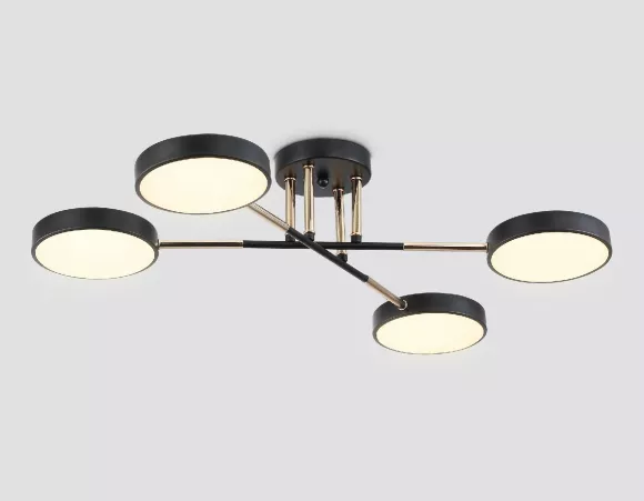 Потолочная люстра Ambrella Light Linetech Comfort FL516332, Черный, Белый, От теплого до холодного, вид снизу Потолочная люстра Ambrella Light Linetech Comfort FL516332, Черный, Белый, От теплого до холодного, вид снизу