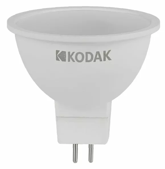 Лампа светодиодная Kodak LED MR16-7W-830-GU5.3 K 7Вт софит теплый белый свет GU5.3 Б0057638, вид снизу Лампа светодиодная Kodak LED MR16-7W-830-GU5.3 K 7Вт софит теплый белый свет GU5.3 Б0057638, вид снизу