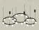 Комплект подвесного светильника Ambrella Light Techno Ring XR92092210 (A9209x3, C9242, C9238, C9232, N8402)