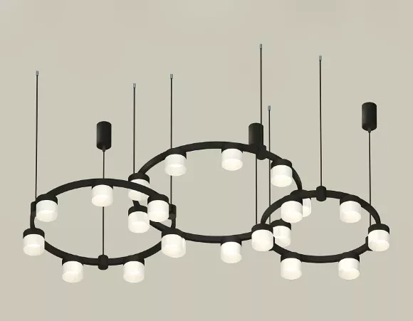 Комплект подвесного светильника Ambrella Light Techno Ring XR92092210 (A9209x3, C9242, C9238, C9232, N8402)