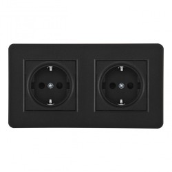 Розетка Arte Milano SET16-2-40-1x2 black