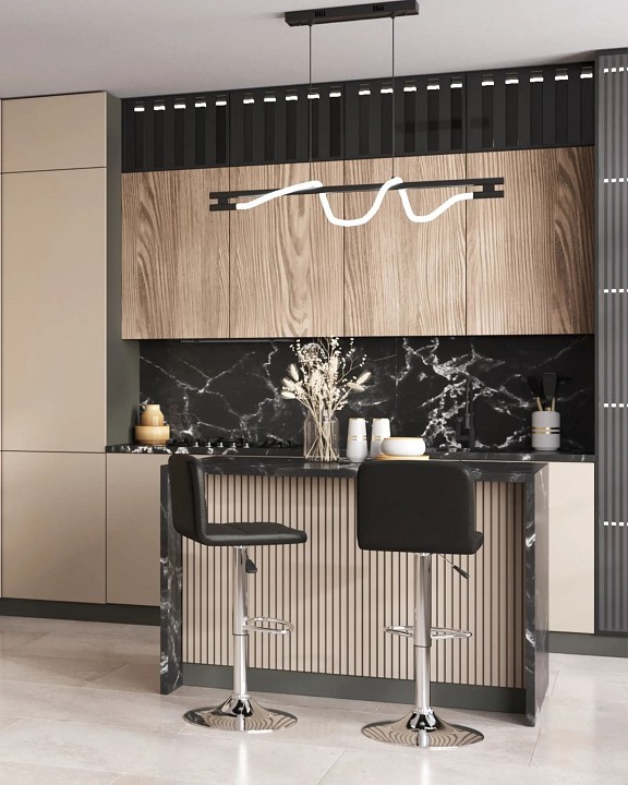 Набор из 2 стульев барных Малави New SGR_BC-V003-NP_black_X2