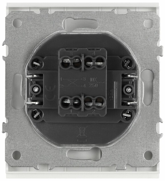 Переключатель ЭРА Arktik 16-1108-01 перекрёстный 10АХ-250В белый Б0070384