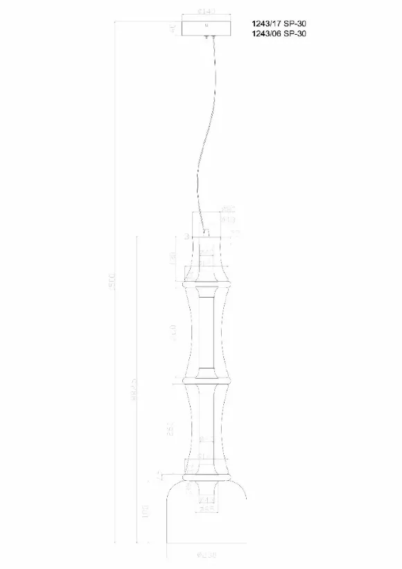 Подвесной светильник Divinare Volturn 1243/17 SP-30, Черный, Янтарный, Теплый белый