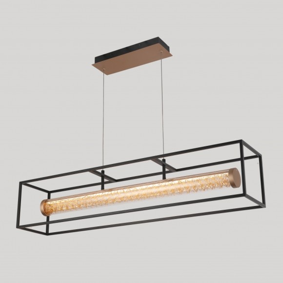 Подвесная светодиодная люстра с пультом управления iLedex Look 4737-90 MBK+SGD