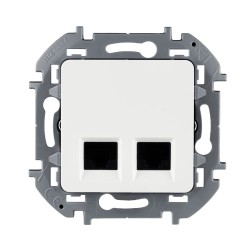 Розетка компьютерная двойная RJ45 Legrand Inspiria 673835