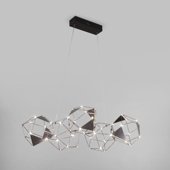 Подвесная светодиодная люстра Eurosvet Uma 90368/5 черный жемчуг