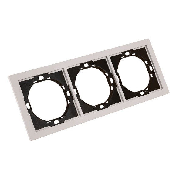 Рамка 3-местная Stekker Мия PFR00-3003-08 пудровый жемчуг 50488