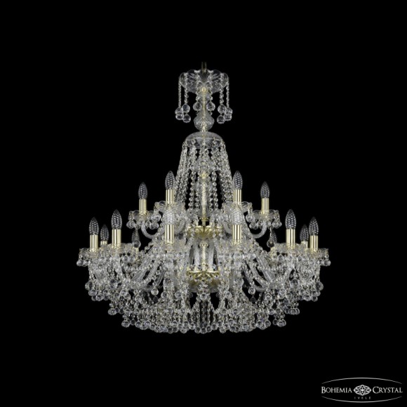 Подвесная люстра Bohemia Ivele Crystal 1409/12+6/300/XL-94/2d G