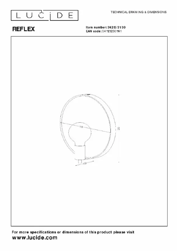 Зеркало с подсветкой Lucide Reflex 36213/31/30