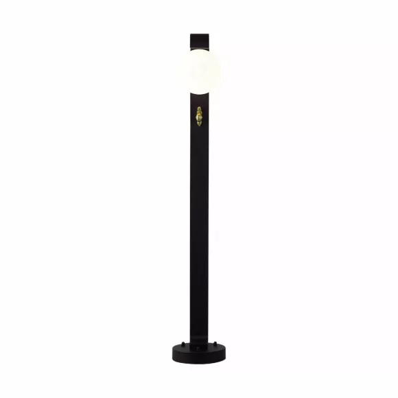 Ландшафтный светильник Odeon Light Nature Luma 5434/1FA, Черный, Белый, Металл, крупный план основания Ландшафтный светильник Odeon Light Nature Luma 5434/1FA, Черный, Белый, Металл, крупный план основания