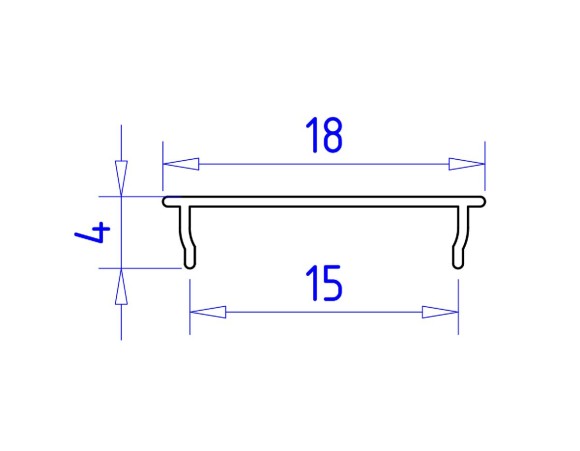 Алюминиевый накладной профиль Ambrella Light Alum Profile GP1500AL