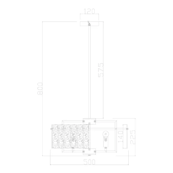 Схема размеров люстра на штанге Freya Basilica FR5166PL-06BS