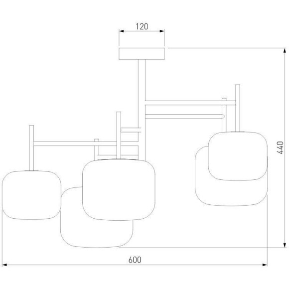 Потолочная люстра Eurosvet Jar 70128/5 хром