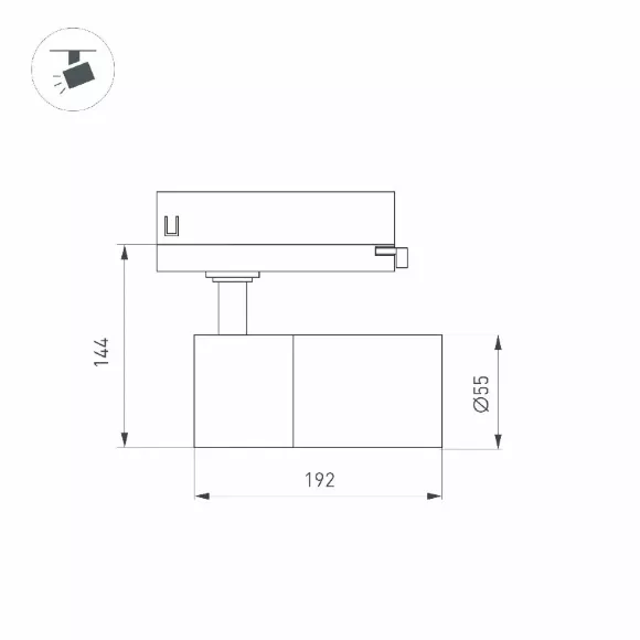 Трековый трехфазный светильник Arlight LGD-ARTEMIS-TRACK-4TR-R55-12W Day4000 048328 Трековый трехфазный светильник Arlight LGD-ARTEMIS-TRACK-4TR-R55-12W Day4000 048328