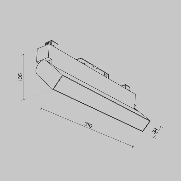 Трековый светильник Maytoni Technical Magnetic track TR013-2-20W4K-W, Нейтральный белый, 90, Хай-тек