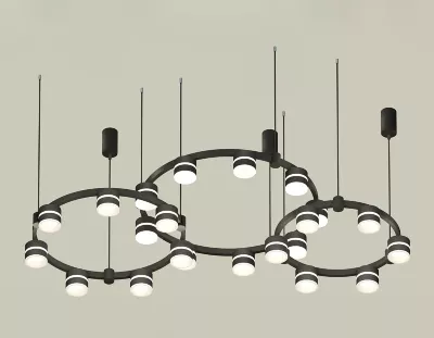 Комплект подвесного светильника Ambrella Light Techno Ring XR92092220 (A9209x3, C9242, C9238, C9232, N8445)