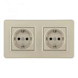 Розетка Arte Milano SET16-2-40-1x2 shampan