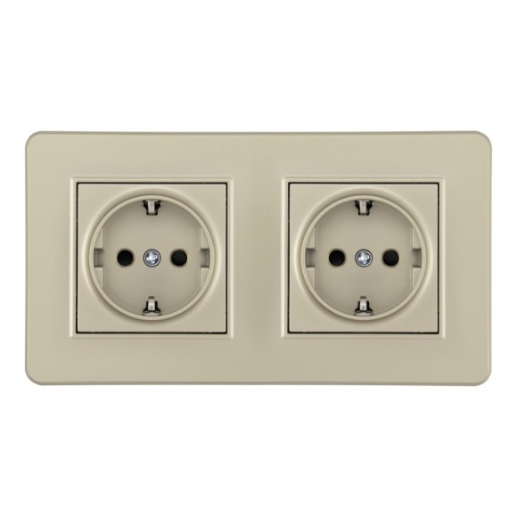 Розетка Arte Milano SET16-2-40-1x2 shampan