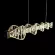 Подвесная люстра Modelux ML.785.1120 CP, Шампань, Прозрачный, Нейтральный белый, декоративные элементы крупным планом