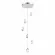 Каскадная люстра ST Luce Cascato SL6114.103.06, Хром, Прозрачный, Теплый белый