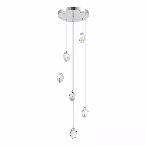 Каскадная люстра ST Luce Cascato SL6114.103.06, Хром, Прозрачный, Теплый белый