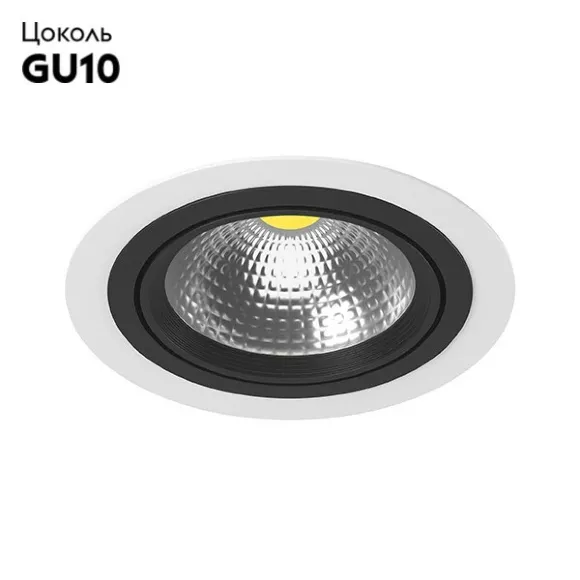 Встраиваемый светильник Lightstar INTERO 111 i91607 (217916+217907), Белый, Черный, Металл